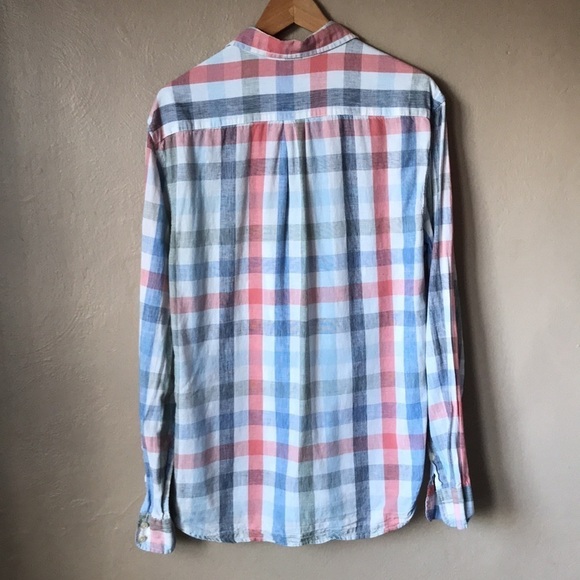 Boden Men’s Plaid Linen Blend Button- Down Shirt Size Medium - Picture 4 of 4